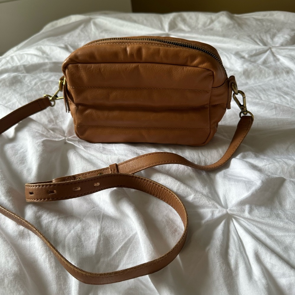 Madewell Caramel Leather Crossbody Bag